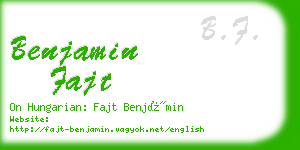 benjamin fajt business card